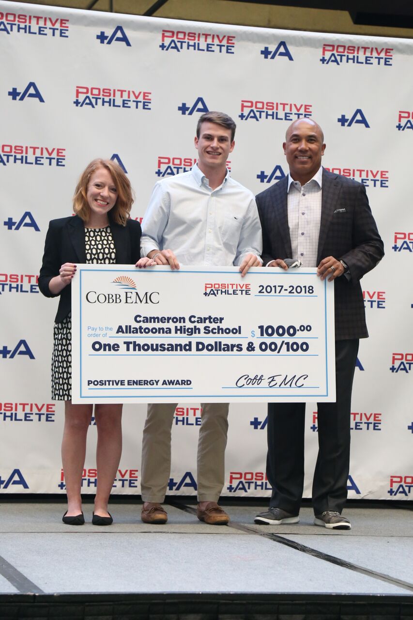 Cobb EMC makes Positive Athlete check presentation
