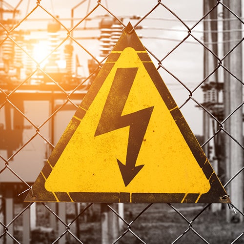 electric substation danger sign